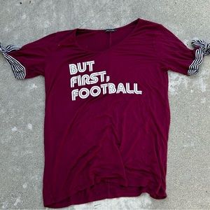 But first, football tshirt size XL